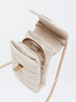 PARFOIS Bolso Para M&oacute;vil Acolchado Beige Shop