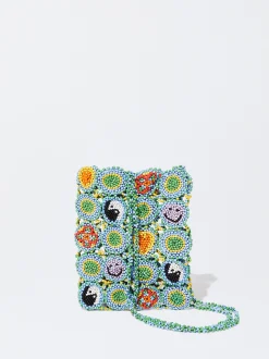 PARFOIS Bolso Para M&oacute;vil Con Abalorios Azul Best Sale