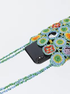 PARFOIS Bolso Para M&oacute;vil Con Abalorios Azul Best Sale