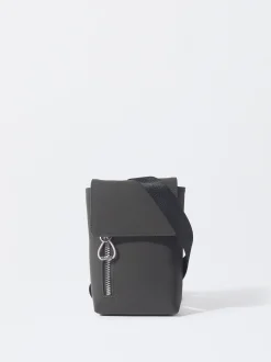 PARFOIS Bolso Para M&oacute;vil Con Bandolera Negro Discount