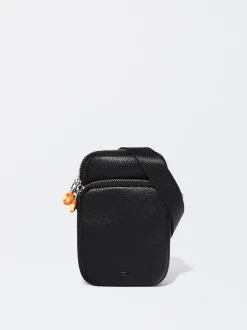 PARFOIS Bolso Para M&oacute;vil Con Bandolera Negro Fashion