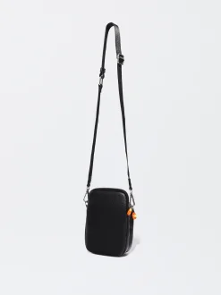 PARFOIS Bolso Para M&oacute;vil Con Bandolera Negro Fashion