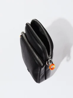 PARFOIS Bolso Para M&oacute;vil Con Bandolera Negro Fashion