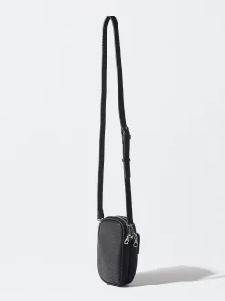 PARFOIS Bolso Para M&oacute;vil Con Bandolera Negro Flash Sale