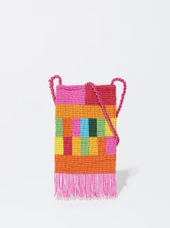 PARFOIS Bolso Para M&oacute;vil Con Abalorios Rosa New