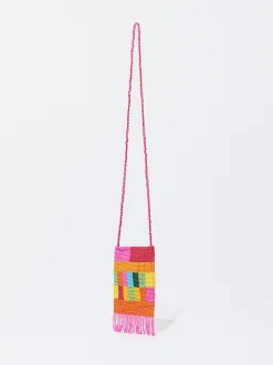 PARFOIS Bolso Para M&oacute;vil Con Abalorios Rosa New