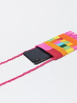 PARFOIS Bolso Para M&oacute;vil Con Abalorios Rosa New