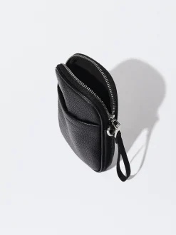 PARFOIS Bolso Para M&oacute;vil Con Bandolera Negro Shop