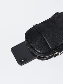 PARFOIS Bolso Para M&oacute;vil Con Bandolera Negro Shop