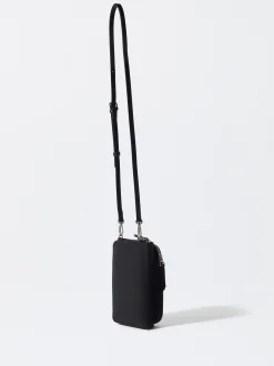 PARFOIS Bolso Para M&oacute;vil Con Bandolera Negro Best Sale