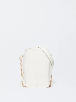 PARFOIS Bolso Para M&oacute;vil Con Cadena Blanco Cheap
