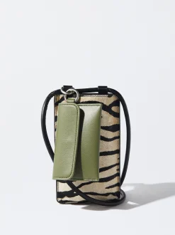 PARFOIS Bolso Para M&oacute;vil De Piel Negro Store