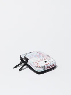 PARFOIS Bolso Para M&oacute;vil De Nylon Estampado Blanco Discount