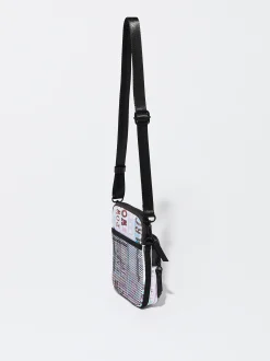 PARFOIS Bolso Para M&oacute;vil De Nylon Estampado Blanco Discount