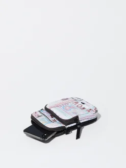 PARFOIS Bolso Para M&oacute;vil De Nylon Estampado Blanco Discount