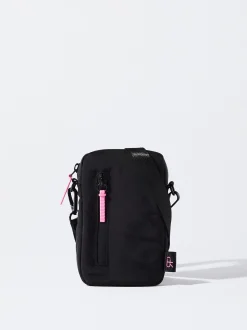 PARFOIS Bolso Para M&oacute;vil De Nylon Negro Hot