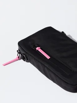 PARFOIS Bolso Para M&oacute;vil De Nylon Negro Hot