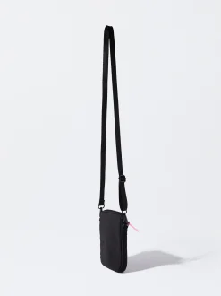 PARFOIS Bolso Para M&oacute;vil De Nylon Negro Hot
