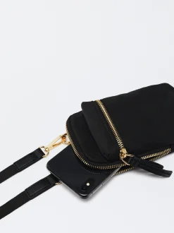 PARFOIS Bolso Para M&oacute;vil De Nylon Negro Sale