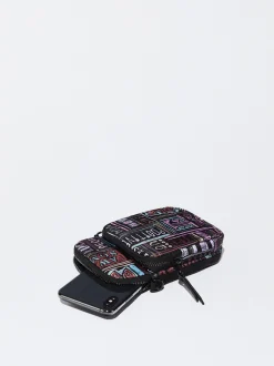 PARFOIS Bolso Para M&oacute;vil De Nylon Estampado Negro Clearance