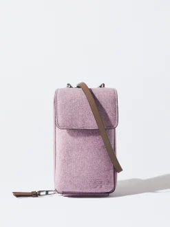 PARFOIS Bolso Para M&oacute;vil De Fieltro Violeta Discount