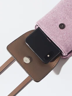 PARFOIS Bolso Para M&oacute;vil De Fieltro Violeta Discount