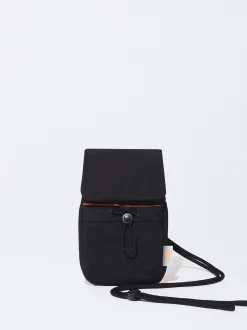 PARFOIS Bolso Para M&oacute;vil De Nylon Reciclado Negro Store