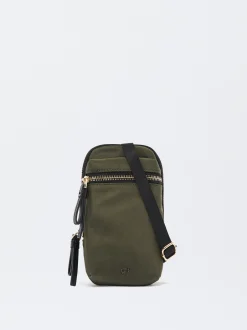PARFOIS Bolso Para M&oacute;vil De Nylon Caqui Clearance