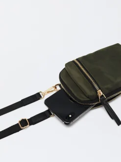 PARFOIS Bolso Para M&oacute;vil De Nylon Caqui Clearance