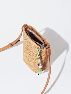 PARFOIS Bolso Para M&oacute;vil De Paja Camel Flash Sale