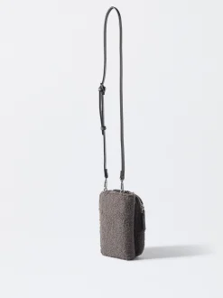PARFOIS Bolso Para M&oacute;vil Efecto Pelo Gris Clearance
