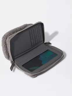 PARFOIS Bolso Para M&oacute;vil Efecto Pelo Gris Clearance