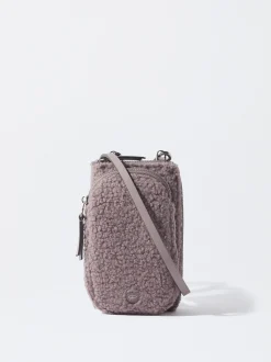 PARFOIS Bolso Para M&oacute;vil Efecto Pelo Rosa Cheap