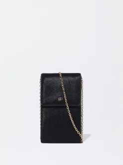 PARFOIS Bolso Para M&oacute;vil En Pelo Negro New
