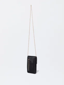 PARFOIS Bolso Para M&oacute;vil En Pelo Negro New