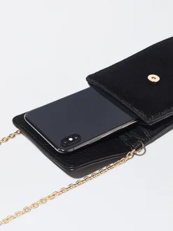 PARFOIS Bolso Para M&oacute;vil En Pelo Negro New