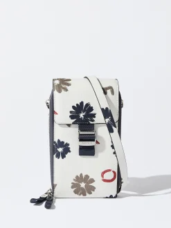 PARFOIS Bolso Para M&oacute;vil Estampado Floral Azul Marino Cheap