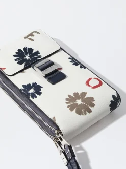 PARFOIS Bolso Para M&oacute;vil Estampado Floral Azul Marino Cheap
