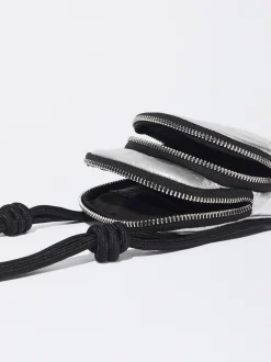 PARFOIS Bolso Para M&oacute;vil Metalizado Plateado Discount