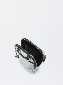 PARFOIS Bolso Porta M&oacute;vil Com Estampado Azul Discount