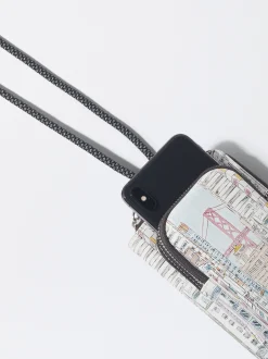 PARFOIS Bolso Porta M&oacute;vil Estampado Gris Best