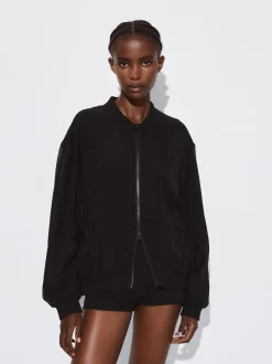 PARFOIS Bomber Lyocell Negro Cheap