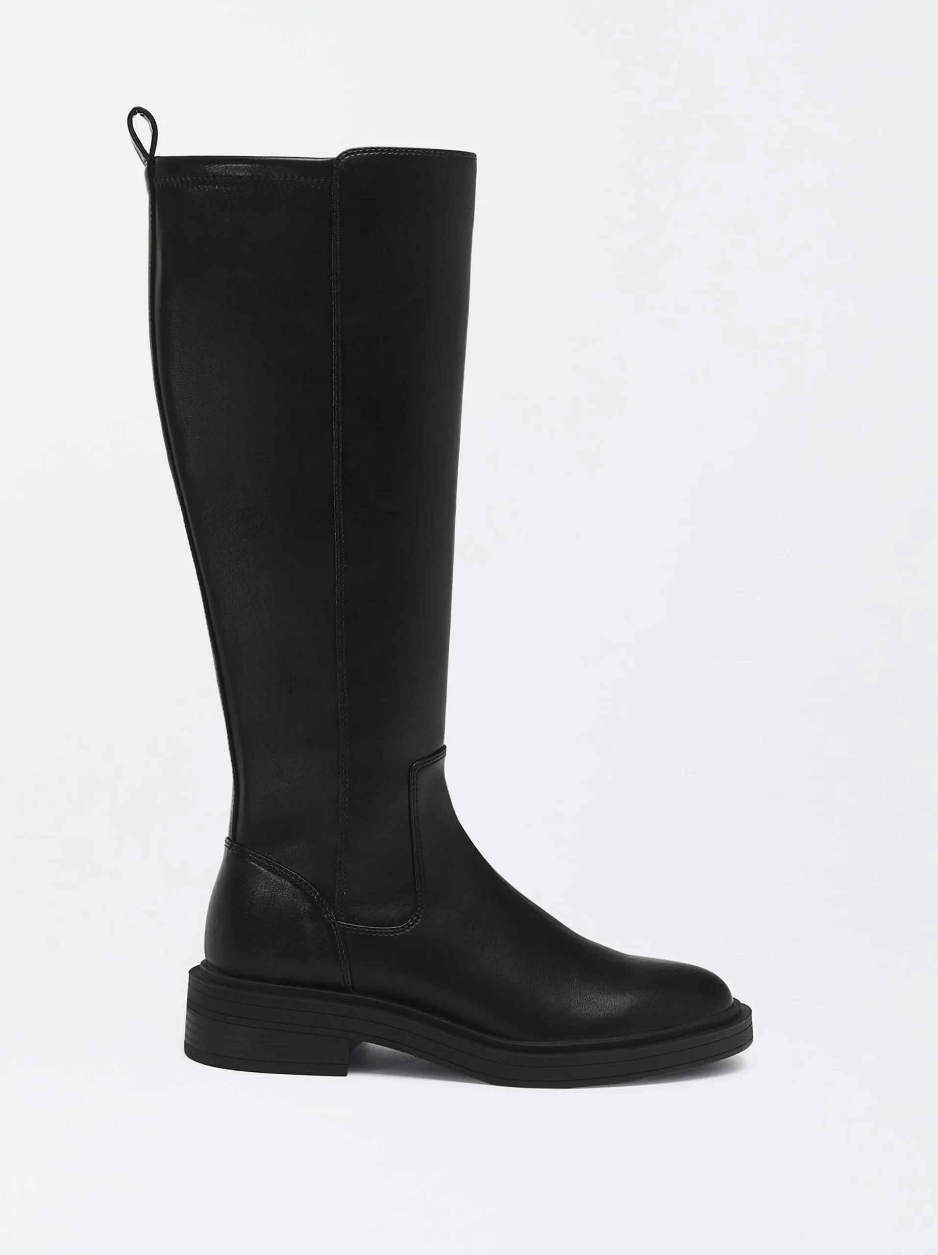 PARFOIS Bota Plana Stretch Negro Best Sale