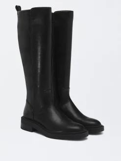 PARFOIS Bota Plana Stretch Negro Best Sale