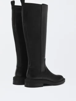 PARFOIS Bota Plana Stretch Negro Best Sale
