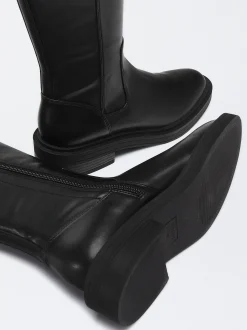 PARFOIS Bota Plana Stretch Negro Best Sale