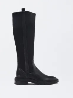 PARFOIS Bota Plana Stretch Negro New