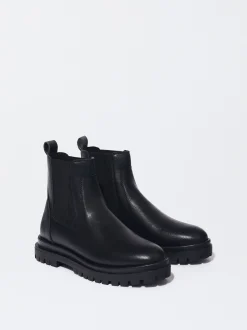 PARFOIS Botas Chelsea Rasas Negro New