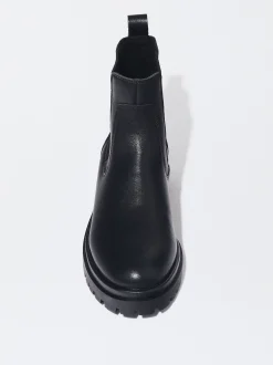 PARFOIS Botas Chelsea Rasas Negro New