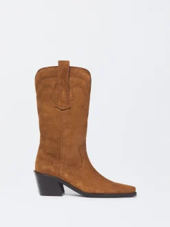 PARFOIS Botas De Piel Cowboy Marr&oacute;n Best